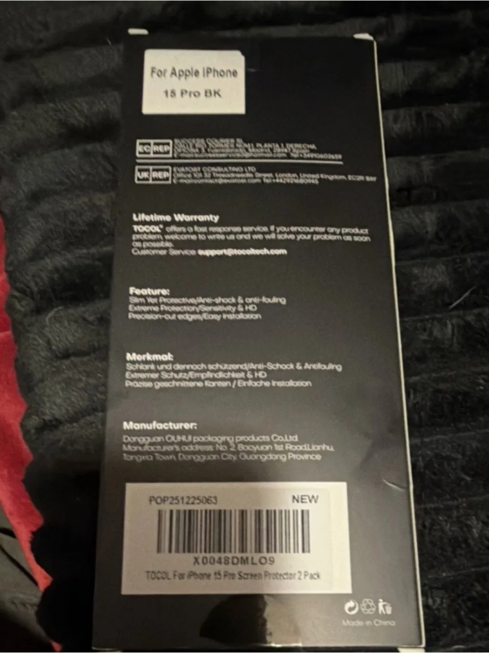 Black Screen Protector for Cell Phones